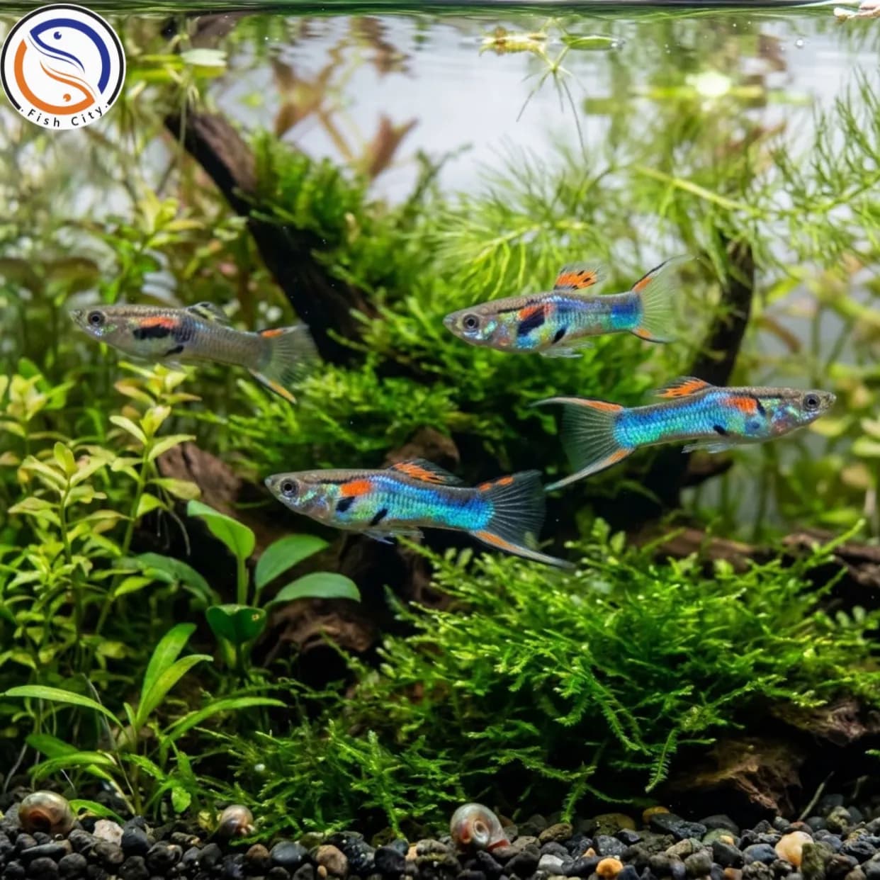 ماهی گوپی اندلر بلو ژاپنی 2سانت