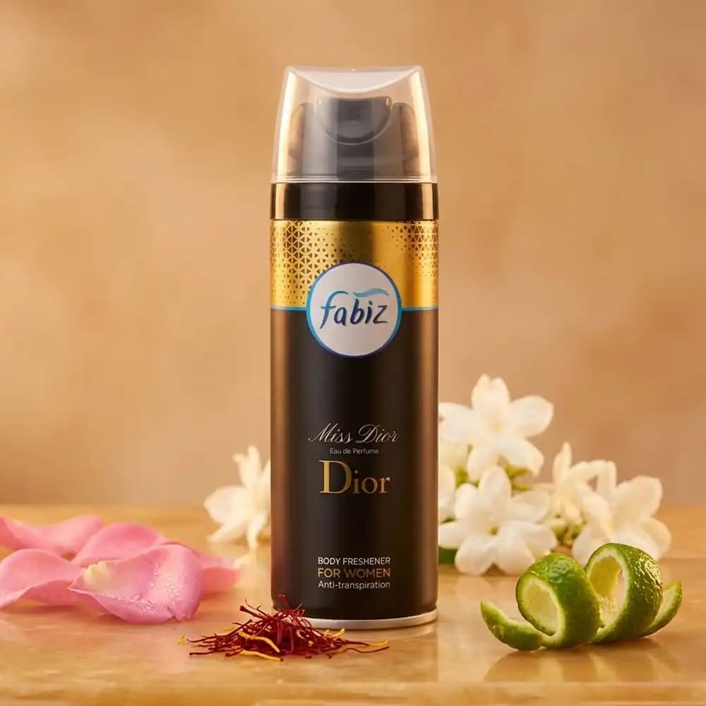 اسپری بدن زنانه فابیز (Fabiz) مدل میس دیور (Miss Dior) حجم ۲۰۰ میلی‌لیتر — تصویر ۲