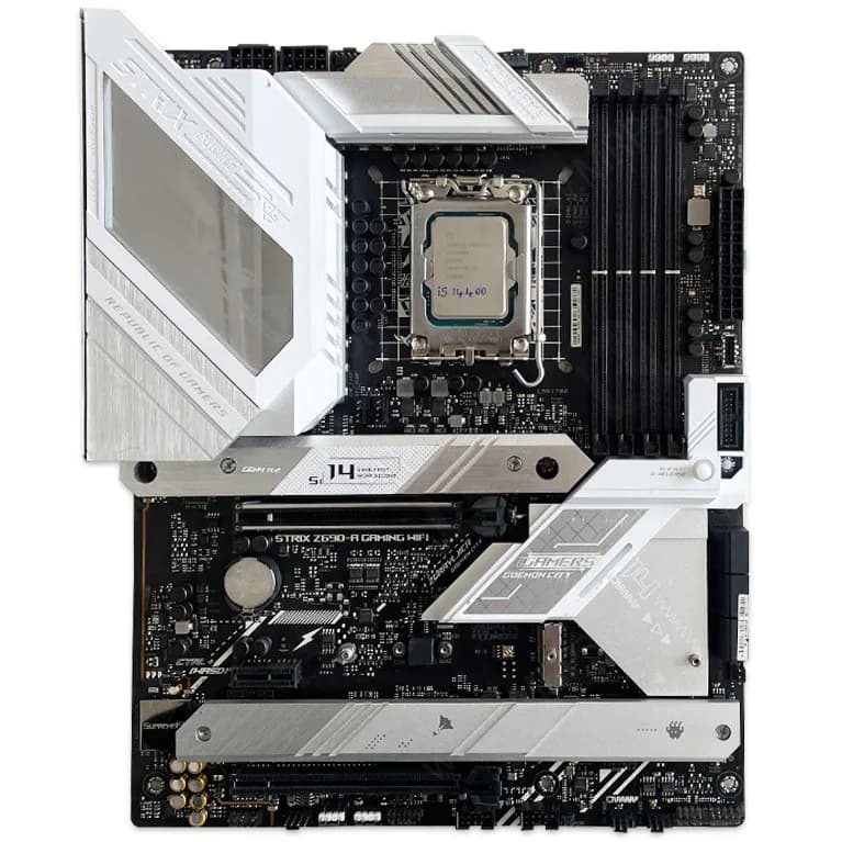 باندل مادربرد ASUS Rog Strix Z690-A Gaming Wifi DDR5 و I5 14400 استوک