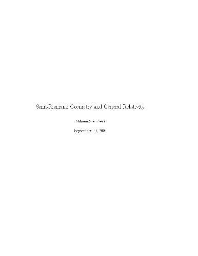 دانلود کتاب Semi-Riemannian Geometry and General Relativity