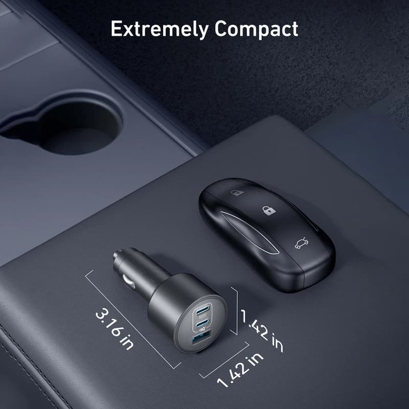 شارژر فندکی انکر Anker Nano Car Charger 167.5W Compact 3-Port B2737 — تصویر ۴