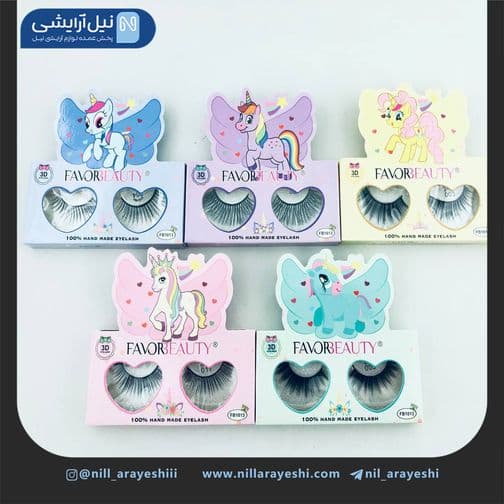پک مژه مصنوعی 3D یونیکورن فیور بیوتی کد fb1013