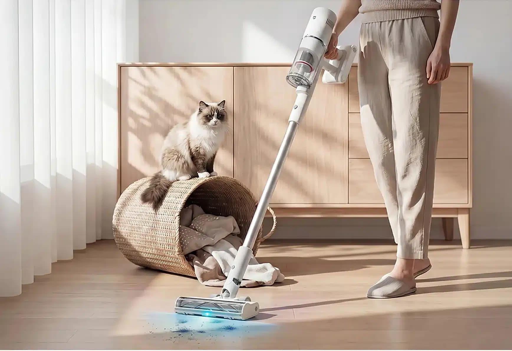 جارو شارژی عصایی شیائومی مدل Mijia Vacuum Cleaner 4 — تصویر ۳
