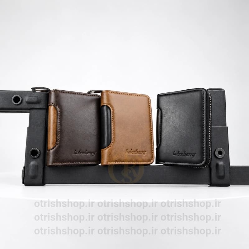 کیف کارت زیپی برند بالری (چرم صنعتی وارداتی، ۱۱ جای کارت، ابعاد کوچک و کاربردی)