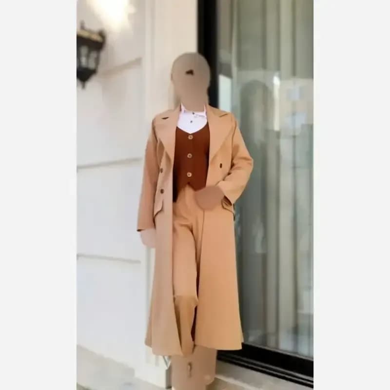 ست سه تیکه کلارا لانگ کت جلیقه و شلوار سوپر مازراتی — تصویر ۴