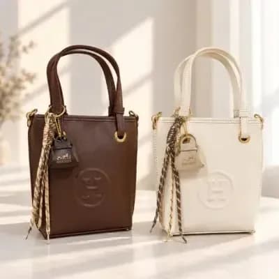 کیف دخترانه چرم مصنوعی روزمره و رسمی با بند بلند — تصویر ۶