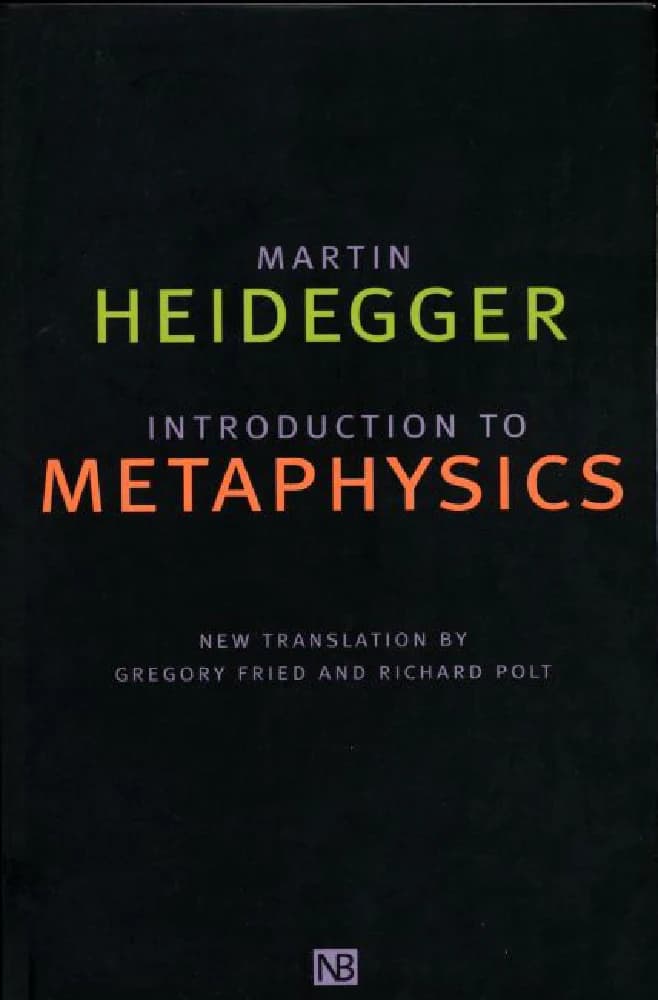 کتاب Introduction to Metaphysics (مقدمه‌ای بر متافیزیک) اثر Martin Heidegger نسخه انگلیسی PDF