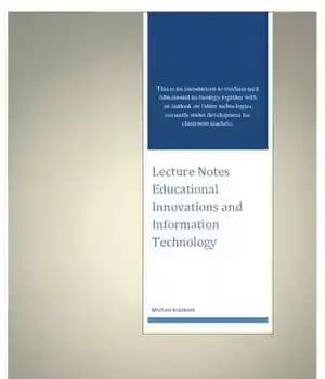 دانلود کتاب Lecture Notes Educational Innovations and Information Technology