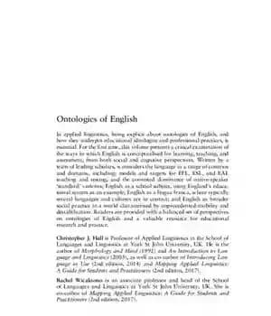دانلود کتاب Ontologies of English : conceptualising the language for learning, teaching, and assessment