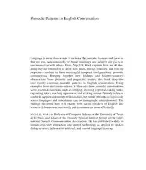 دانلود کتاب Prosodic Patterns in English Conversation