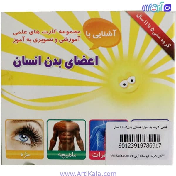 فلش کارت اعضای بدن انسان به آموز