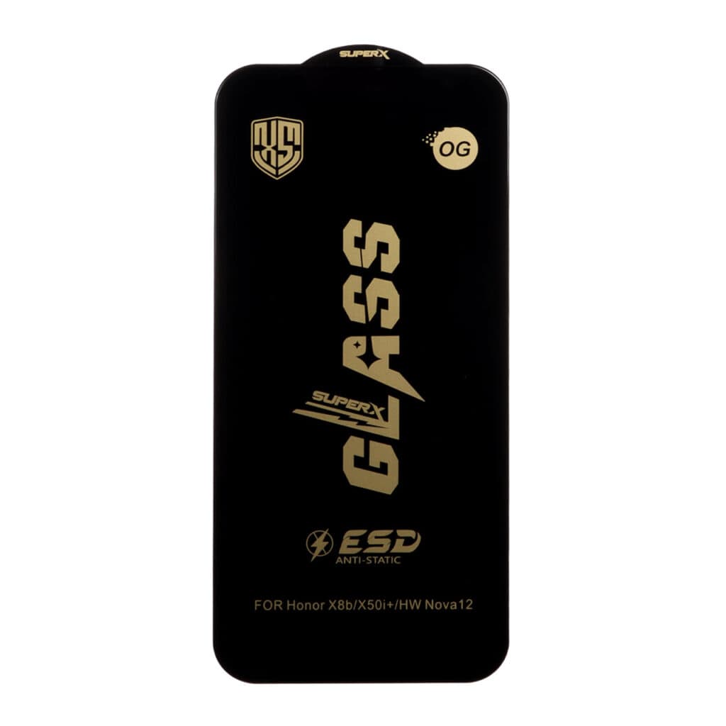 محافظ صفحه نمایش شیشه ای درجه یک Full Cover Super X OG – ESD OVOG مدل Honor X8b — تصویر ۲
