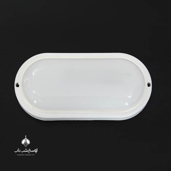 چراغ ضد رطوبت 15 وات بیضی پارس شهاب مدل باران نور مهتابی