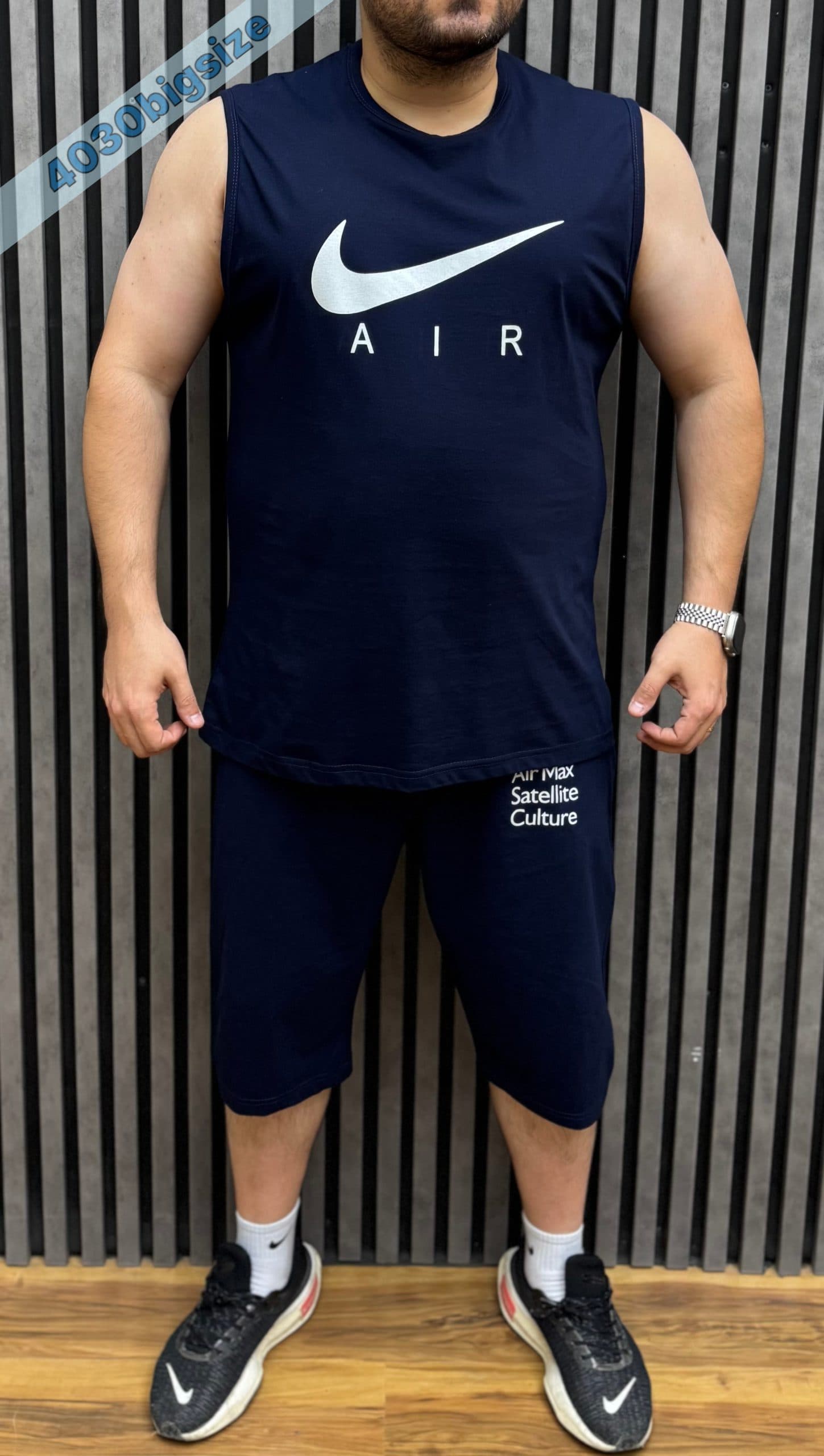 ست کاور و شلوارک NIKE AIR اورجینال سایزبزرگ ( 8232 ) — تصویر ۲
