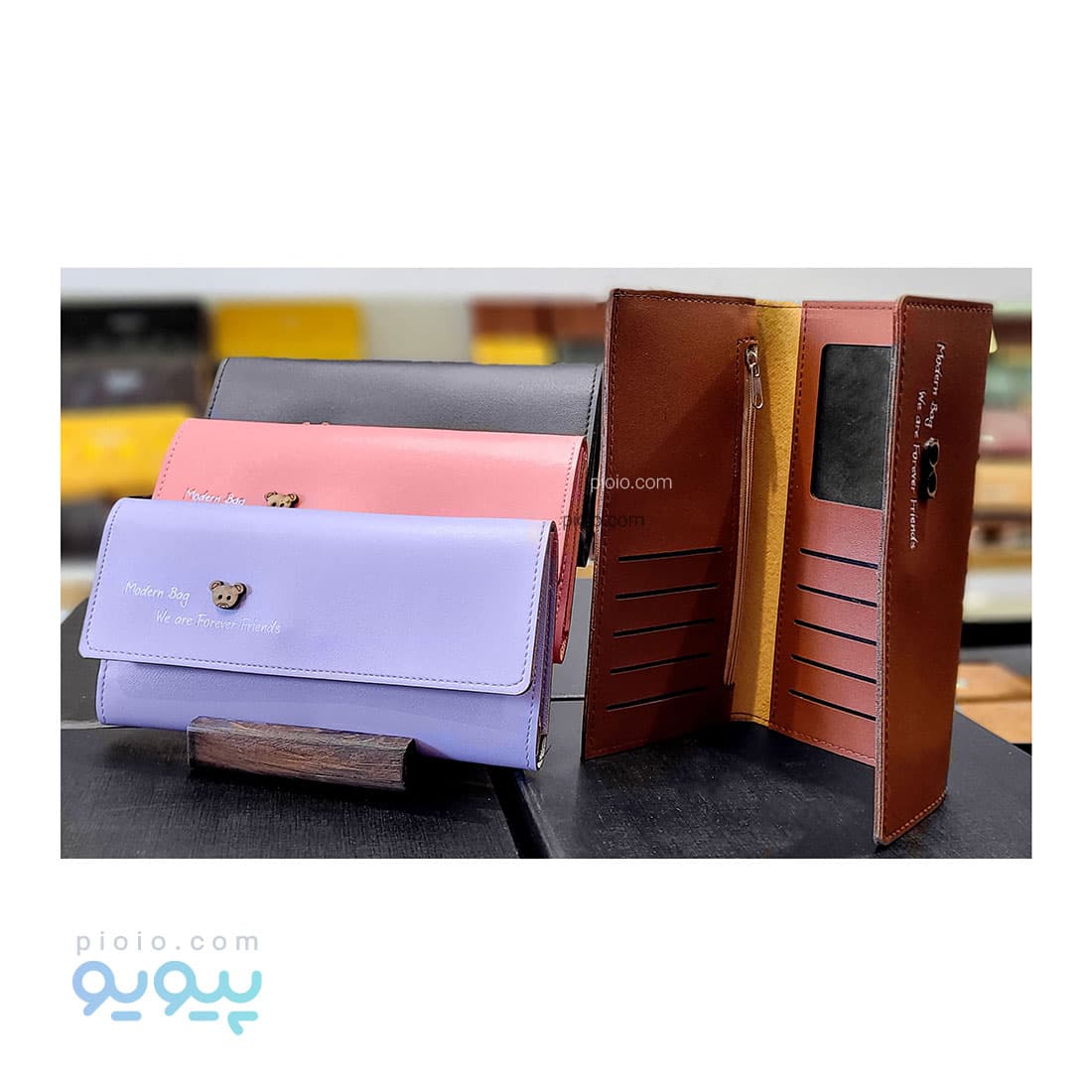 کیف پول سه لت فانتزی طرح خرس