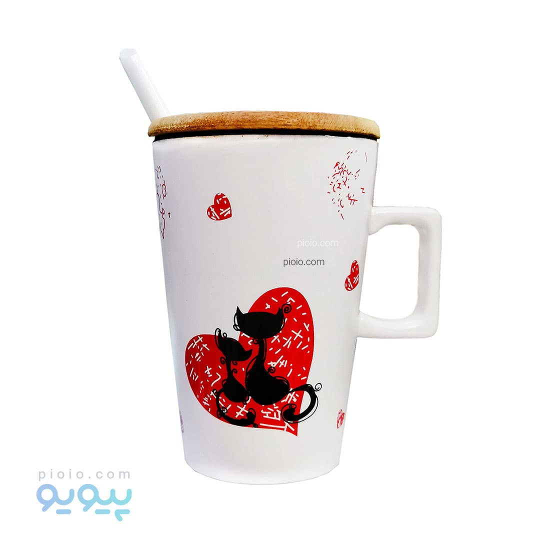 ماگ چینی طرح مینیمال گربه عمده و کارتنی