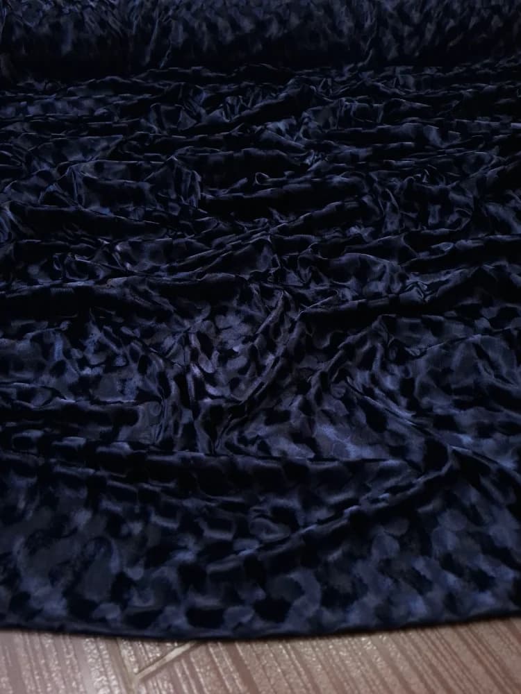 پارچه مخمل سکه تایوان سرمه ای