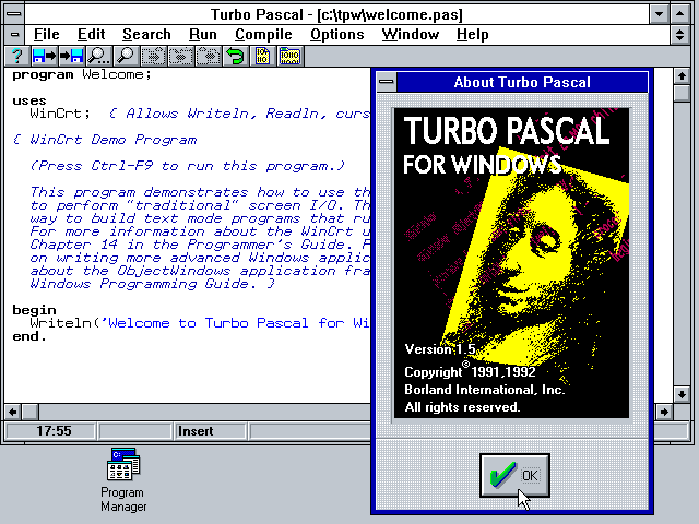 نرم افزار ویندوز Turbo Pascal V1.5 Win Full