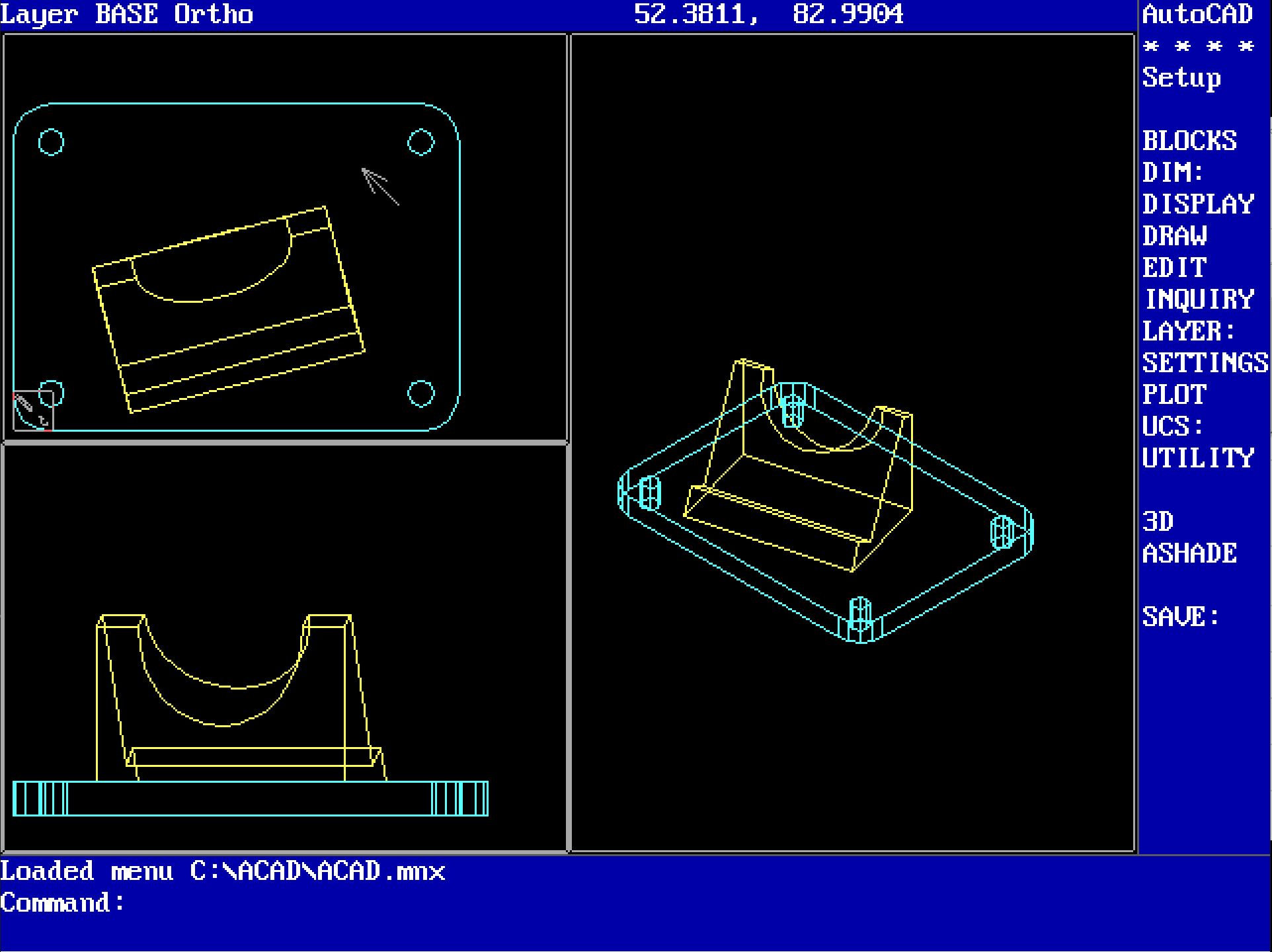 نرم افزار ویندوز AUTOCAD12 (DOS)