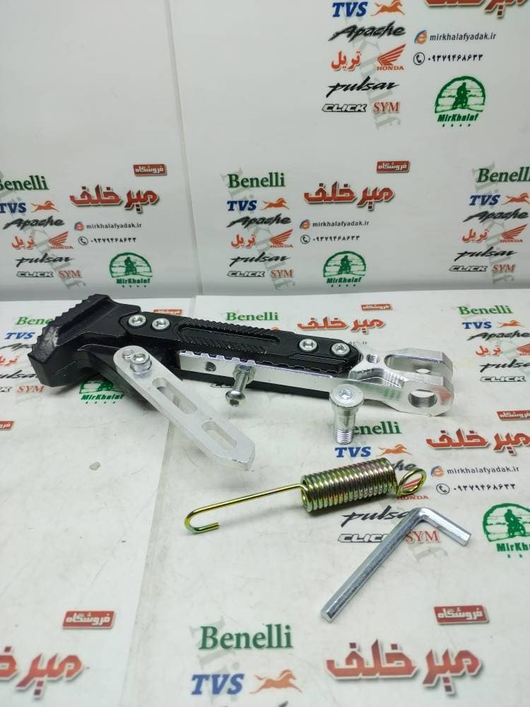 جک بغل اسپرت رنتال cnc قابل تنظیم انواع موتورسیکلت نقره ای