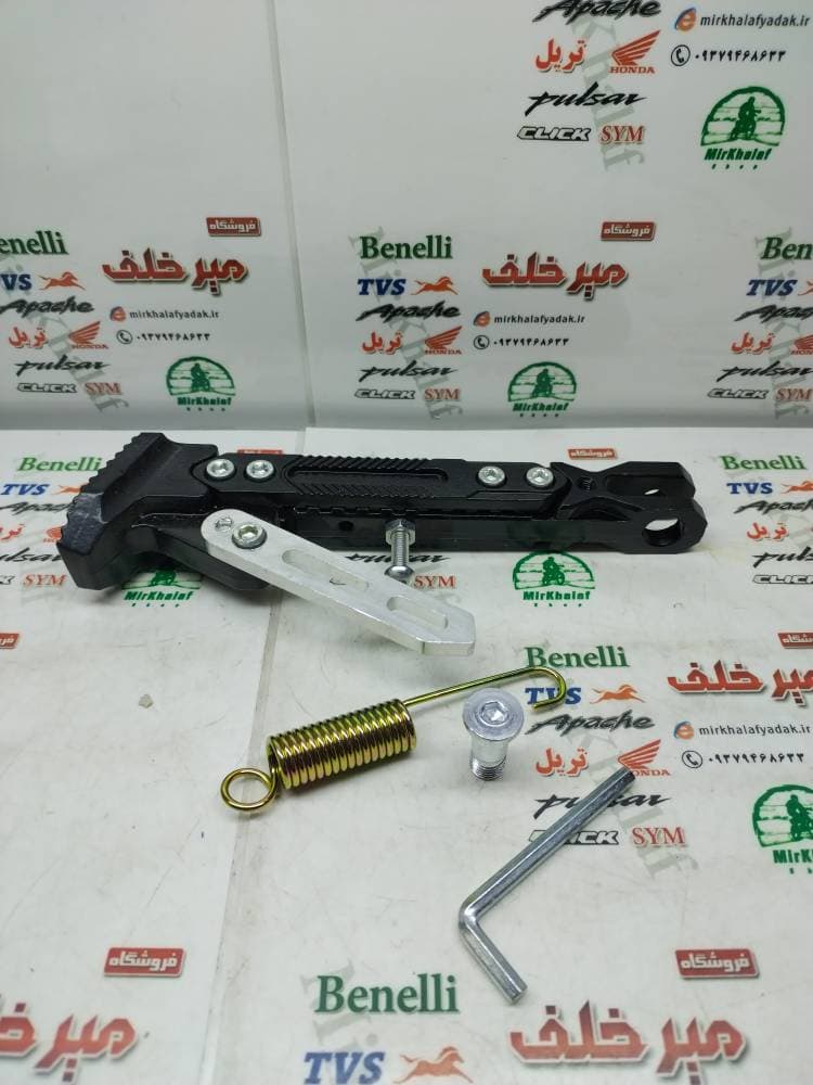 جک بغل اسپرت رنتال cnc قابل تنظیم انواع موتورسیکلت مشکی