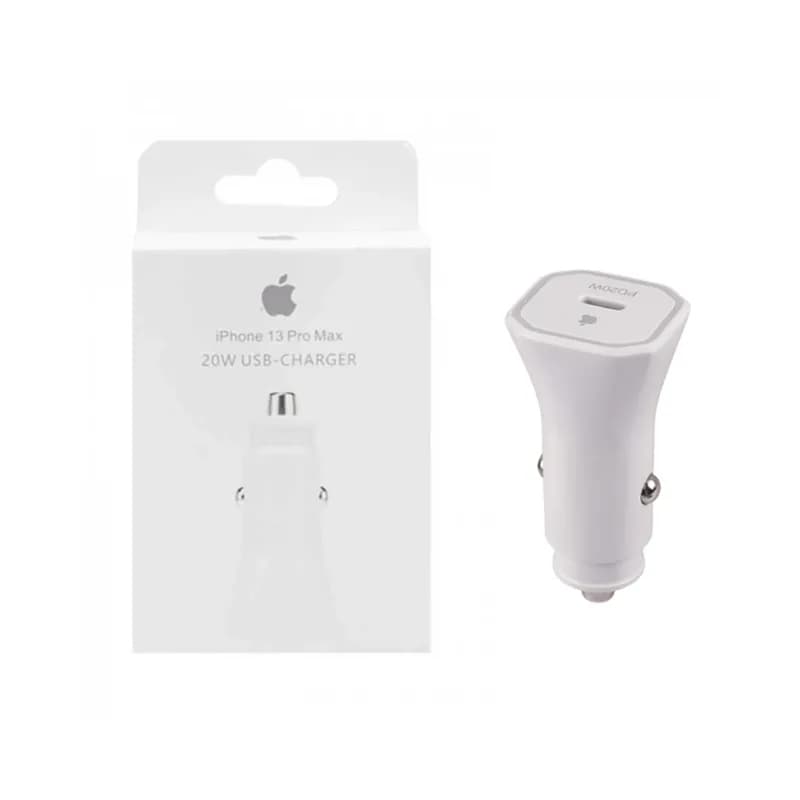 شارژر فندکی PD و فست تک پورت Apple مدل AP1314 20W – سفید – RYL – (گارانتی 3 ماهه شرکتی)