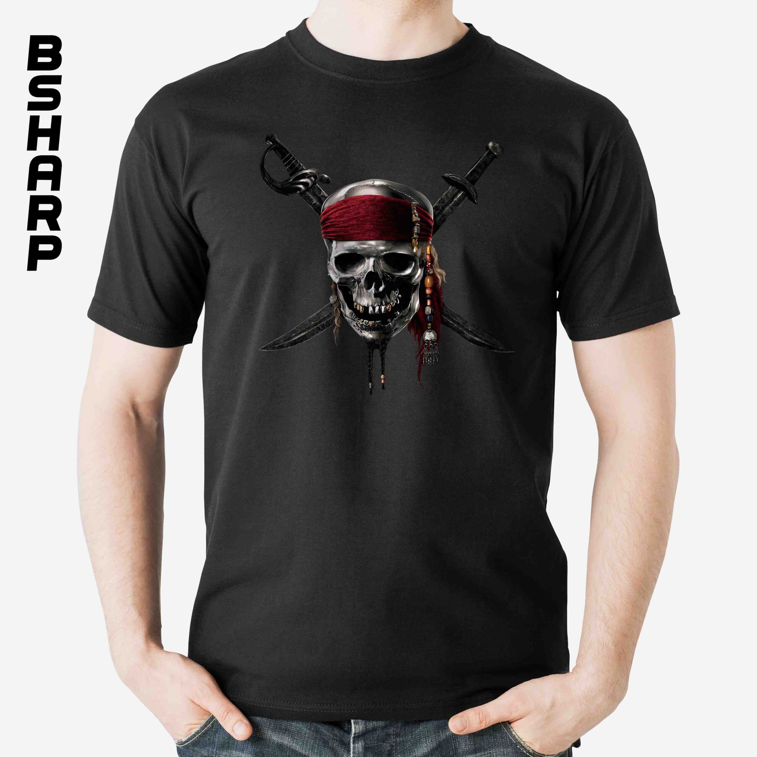 تیشرت Pirates of the Caribbean طرح اسکلت
