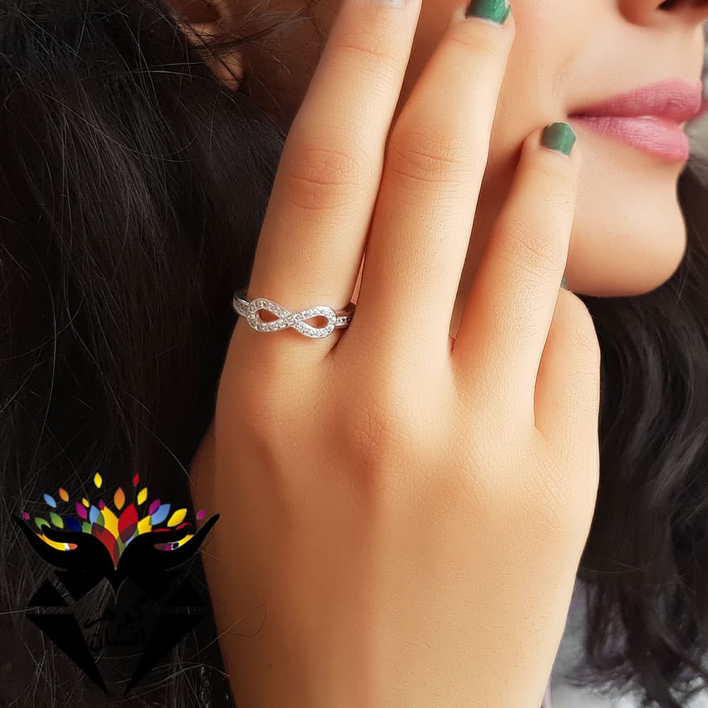 انگشتر نقره تایلندی طرح بی نهایت R3222