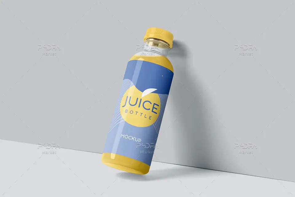 موکاپ بطری آبمیوه و نوشیدنی پلاستیکی Plastic Juice Bottle Mockups