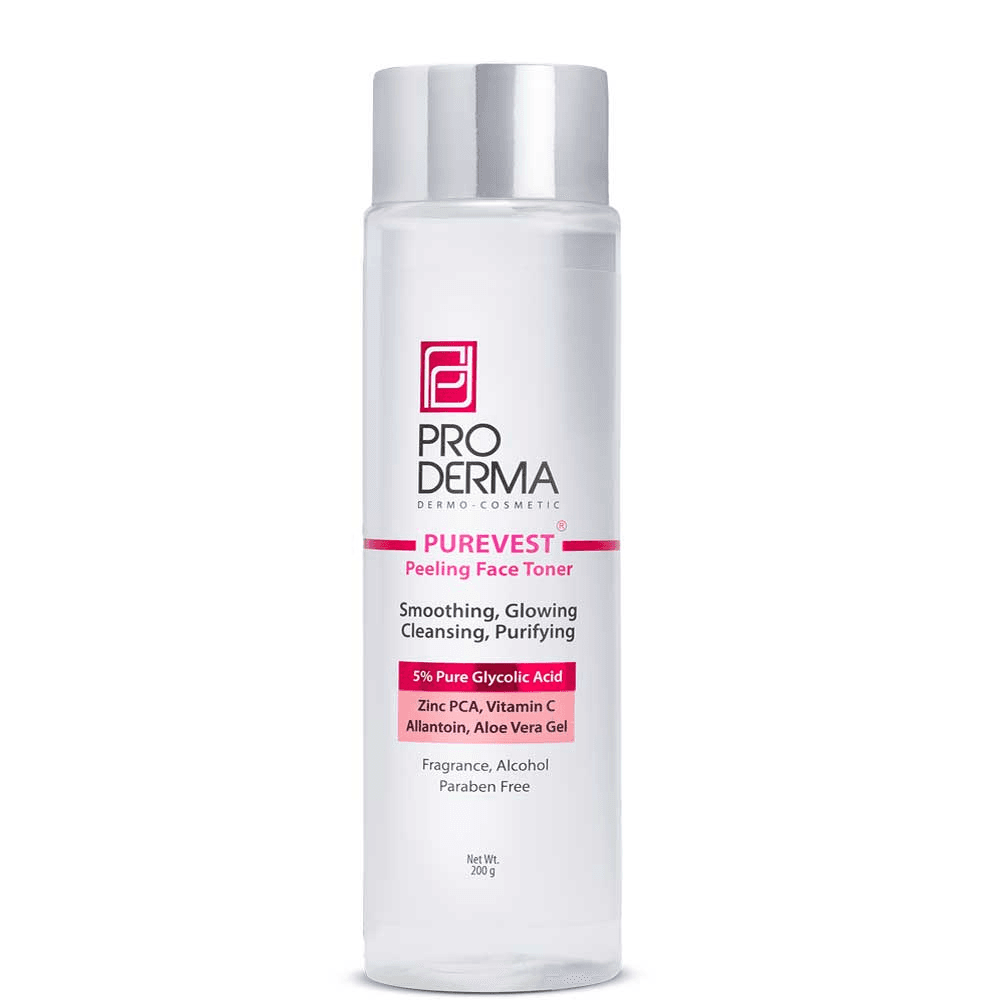 تونر لایه‌بردار ۵٪ گلیکولیک اسید PRODERMA پیوروست ۲۰۰ میلی‌لیتری