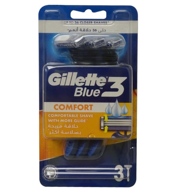خود تراش ژیلت Gillette مدل Blue 3 Comfort بسته 3 عددی