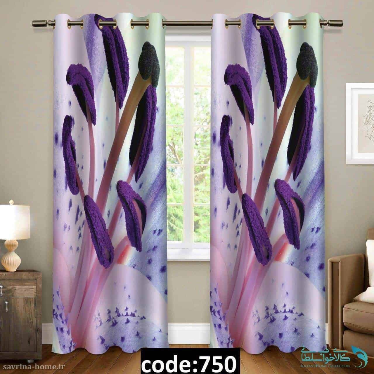 پرده پانچی سری گل مدل Sh-750