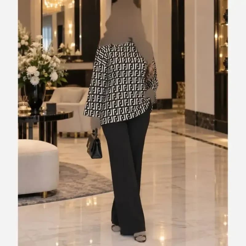 شومیز مجلسی زنانه ساتن زارا مدل فندی قواره دار سایز بزرگ — تصویر ۲
