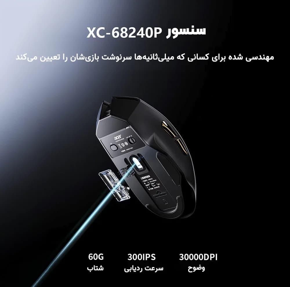 ماوس بی سیم گیمینگ ایسر مدل NitroOMR332 — تصویر ۷