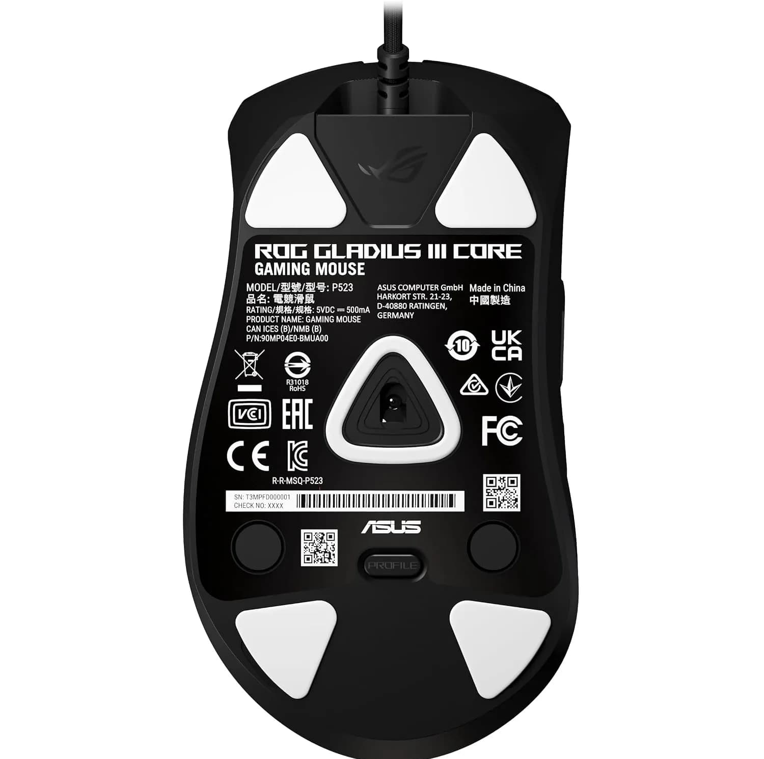 ماوس گیمینگ باسیم ایسوس مدل ROG Gladius III Core — تصویر ۳
