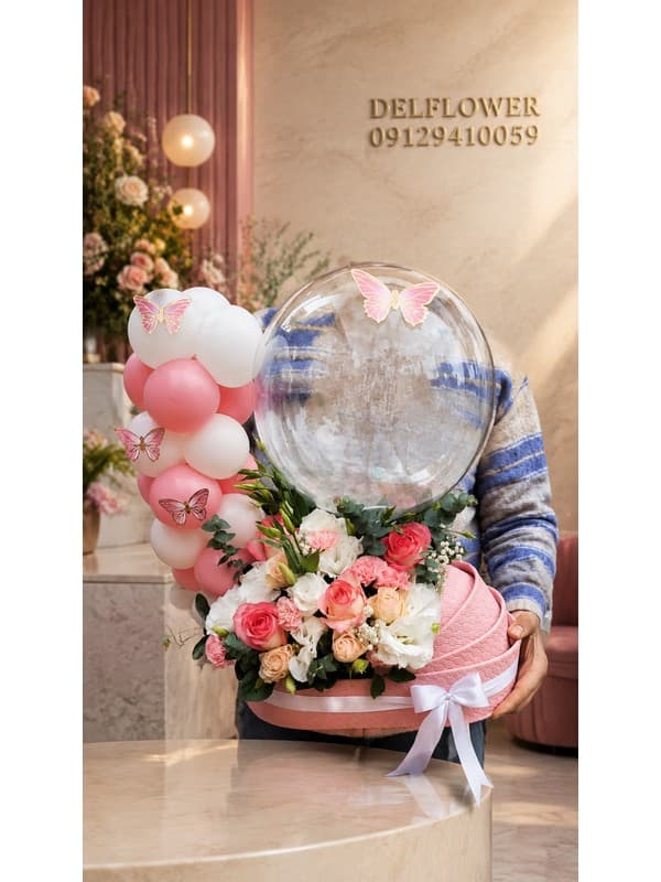 سبد گل نوزادی مرتب سبد گل برای تبریک تولد نوزاد