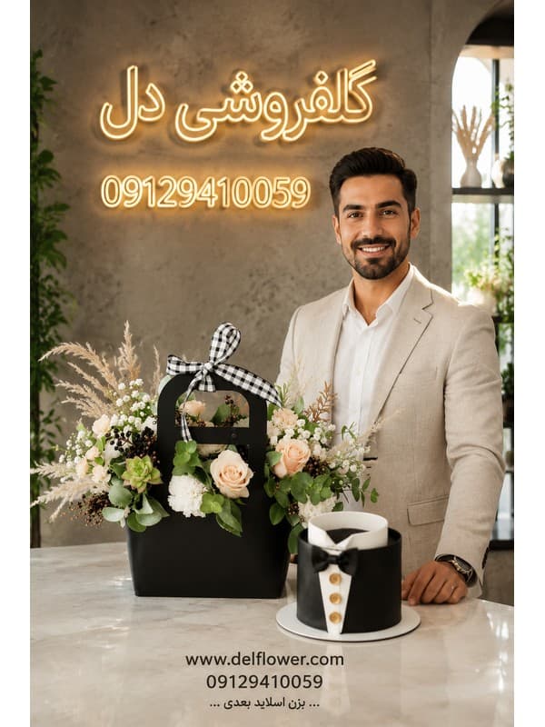 باکس گل تولد پدر برای به آریاشهر آنلاین باکس گل