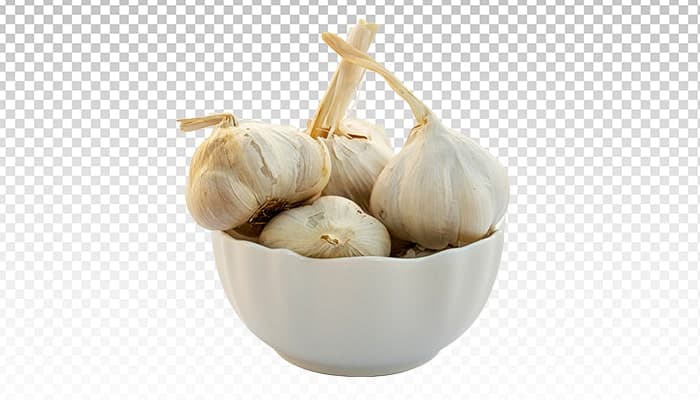 تصویر PNG مجموعه سیر توی کاسه سرامیکی
