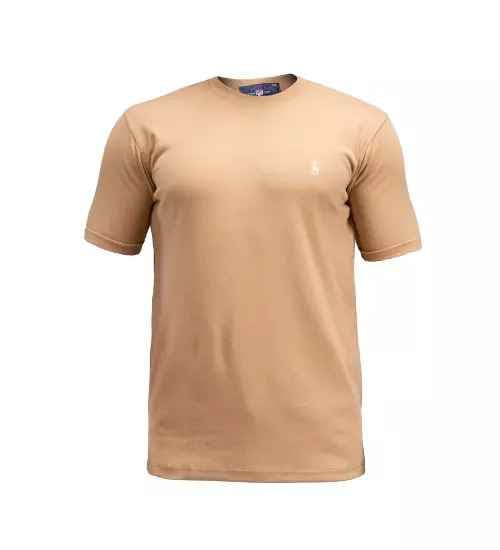 تیشرت Polo یقه گرد مردانه آستین دوبل نخ پنبه ساده مدل 48411