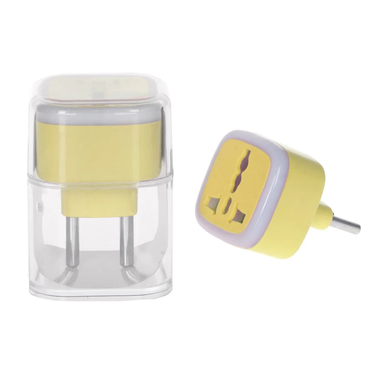 تبدیل برق 3 به 2 مدل M-03 – زرد – MMS – (RGB)