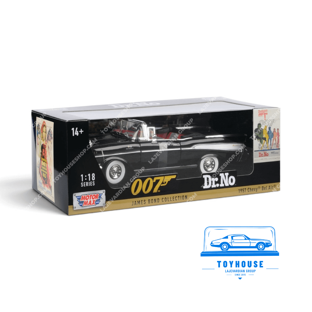 ماکت ماشین شورولت بل ایر کروک ۱۹۵۷ جیمزباند 007 Dr.No موتورمکس ۱:۱۸