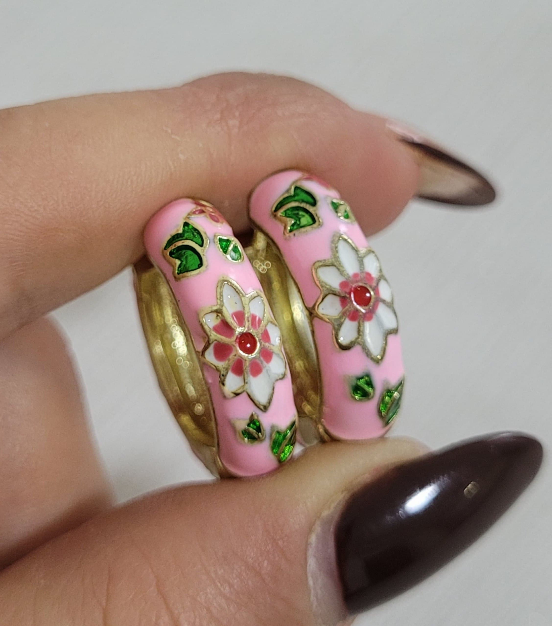 گوشواره میناکاری کد 31375