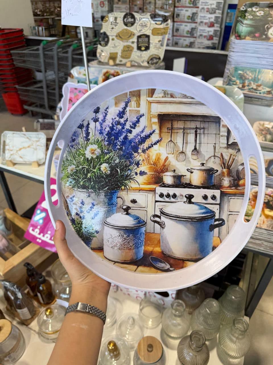سینی طرحدار دسته دار کد 9