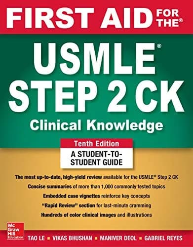 و دانلود نسخه کامل کتاب زبان اصلی First Aid for the USMLE Step 2 CK, Tenth Edition 10th Edition PDF | دانلود کتاب خارجی