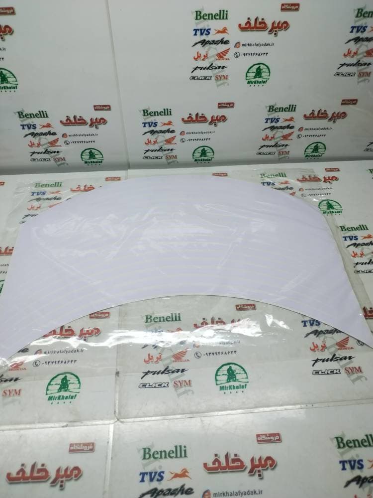 برچسب (شبرنگ) دور رینگ ساده باریک (سفید)