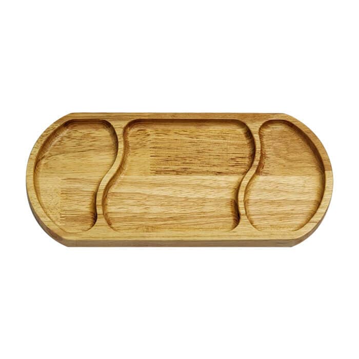 اردو خوری چوبی 3 خانه طرح بیضی