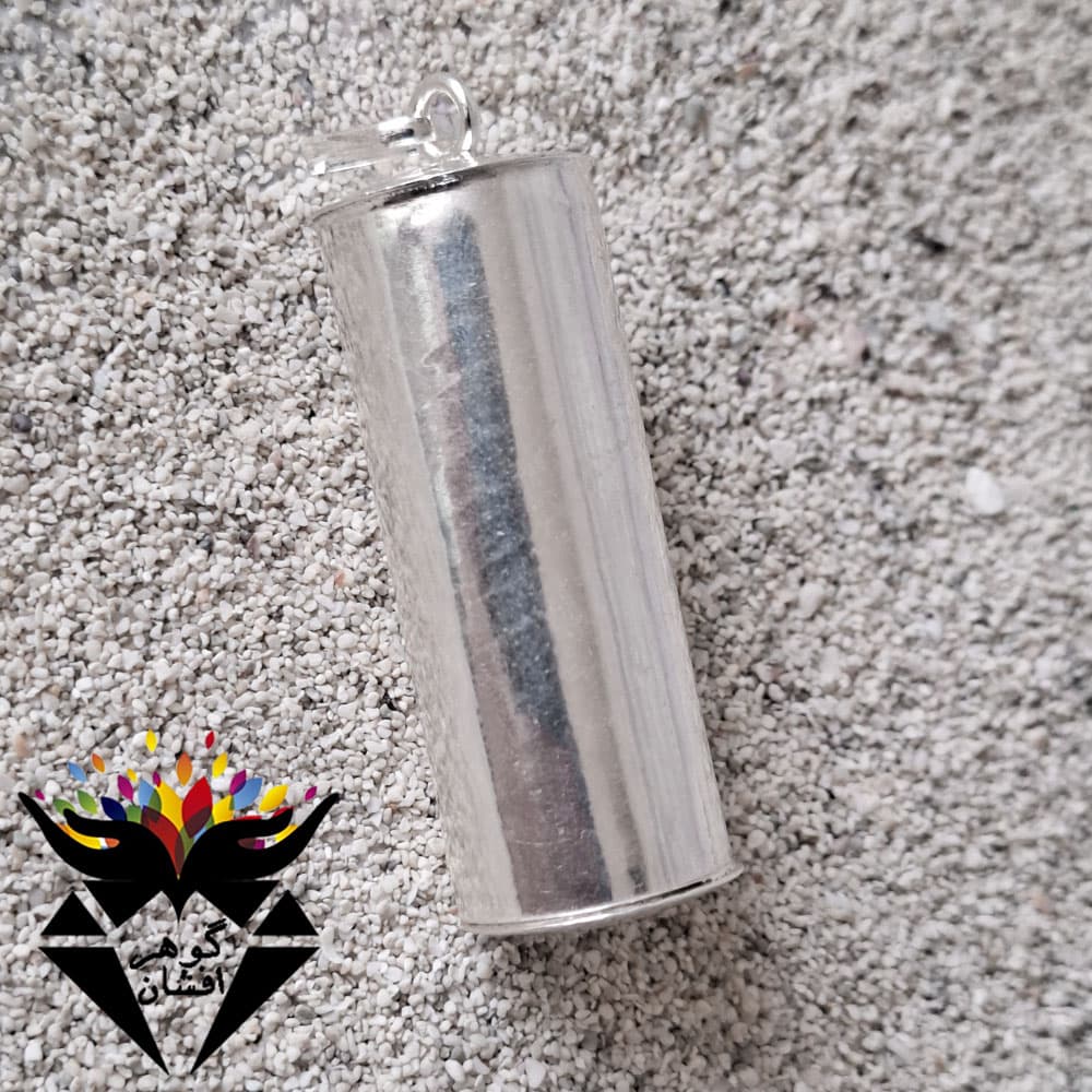 گردنبند جاحرزی نقره استوانه ای کد G_1337
