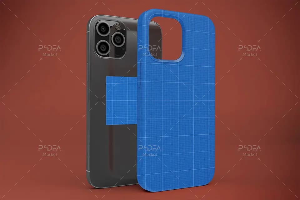 موکاپ قاب و کاور آیفون 12 در نماهای مختلف iPhone 12 Case Mockups — تصویر ۸