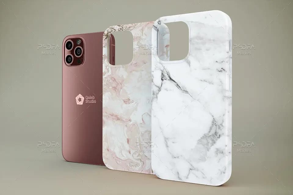 موکاپ قاب و کاور آیفون 12 در نماهای مختلف iPhone 12 Case Mockups — تصویر ۴
