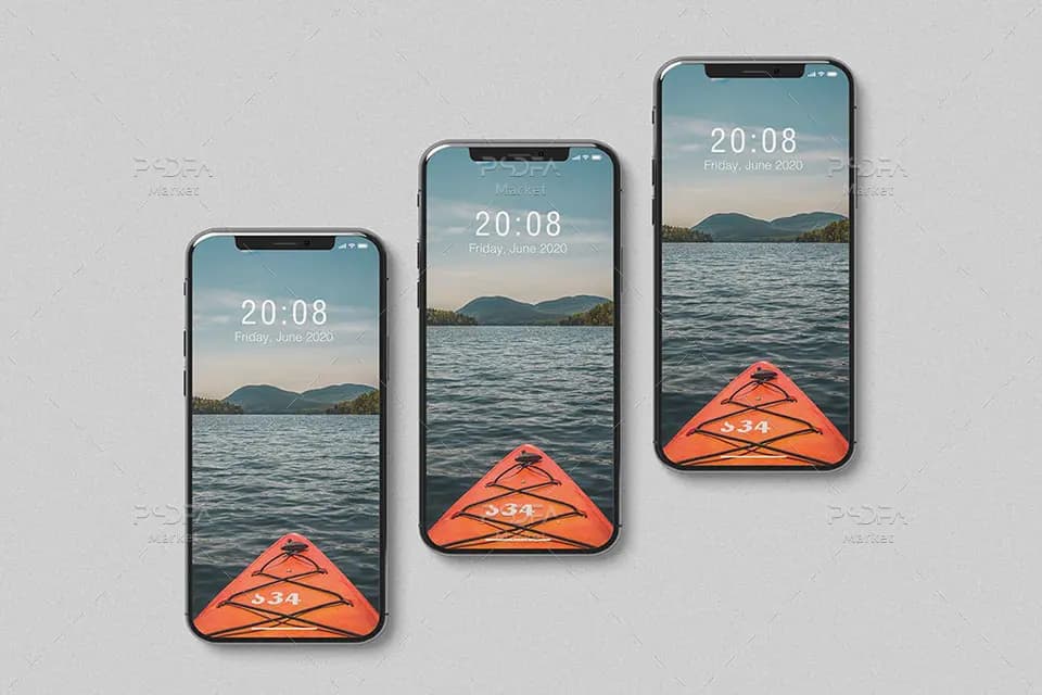 موکاپ آیفون ایکس (10) برای فتوشاپ iPhone X Mockup — تصویر ۳